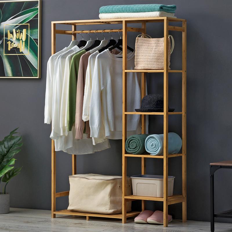 [ HÀNG LOẠI I ] Giàn treo quần áo -Tủ quần áo trống khung tre - Tủ quần áo - Kệ treo quần áo Mezz269