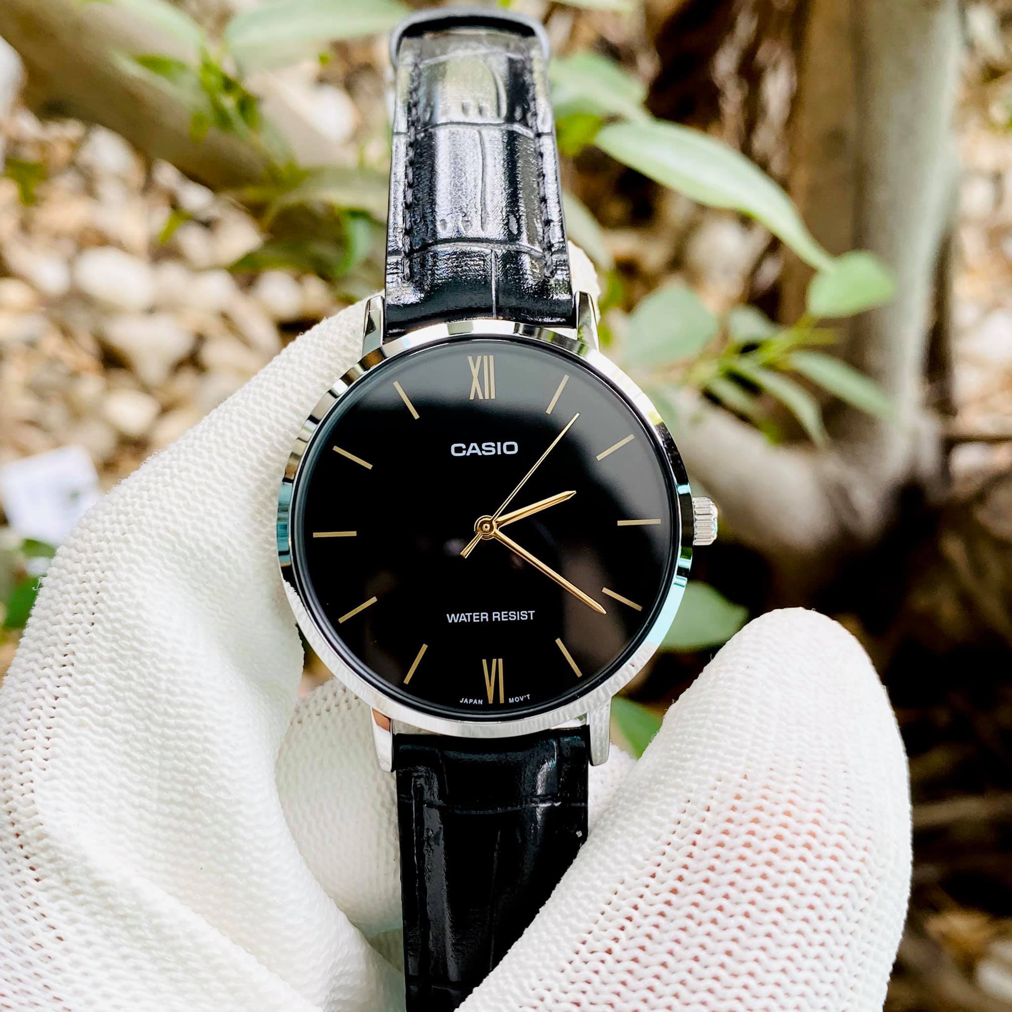 Đồng hồ nữ dây da casio ltp vt01gl - 1b bảo hành 1 năm