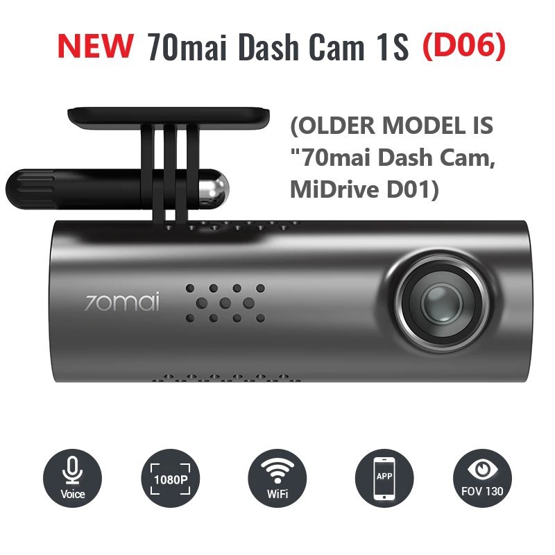 D06 1s 70mai camera hành trình xiaomi 70mai smart dash cam 1s