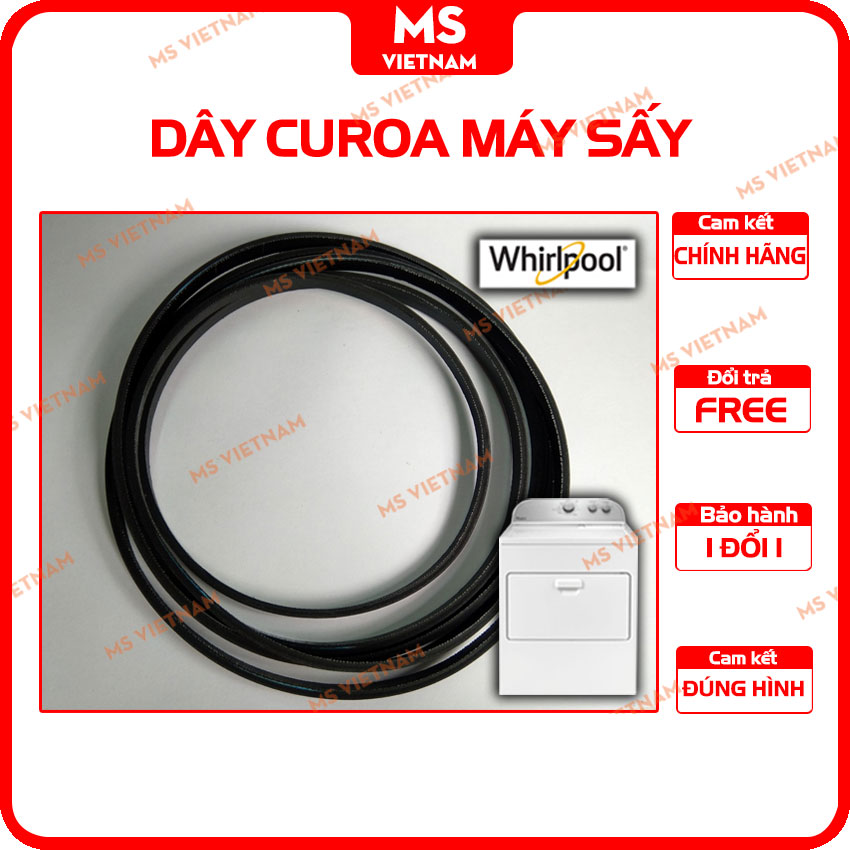 Dây curoa Whirlpool DÙNG CHUNG cho model 3LWED4705, 3LWED4815 - MS Vietnam