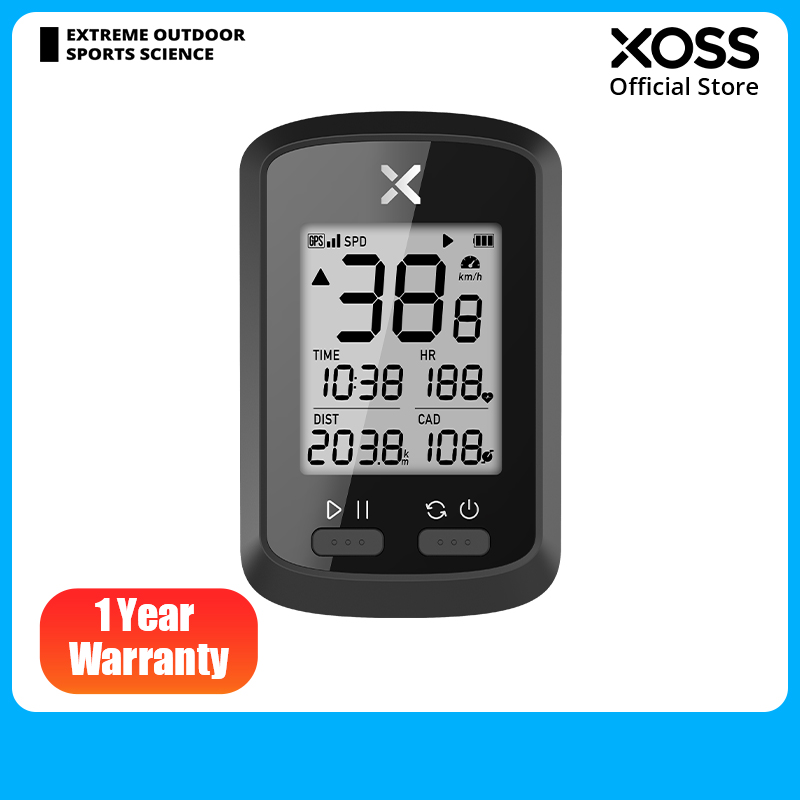 XOSS Bike Computer G+ Wireless GPS Cycling Speedometer Odometer Cadence Waterproof Bluetooth ANT+ for Road Bike MTB