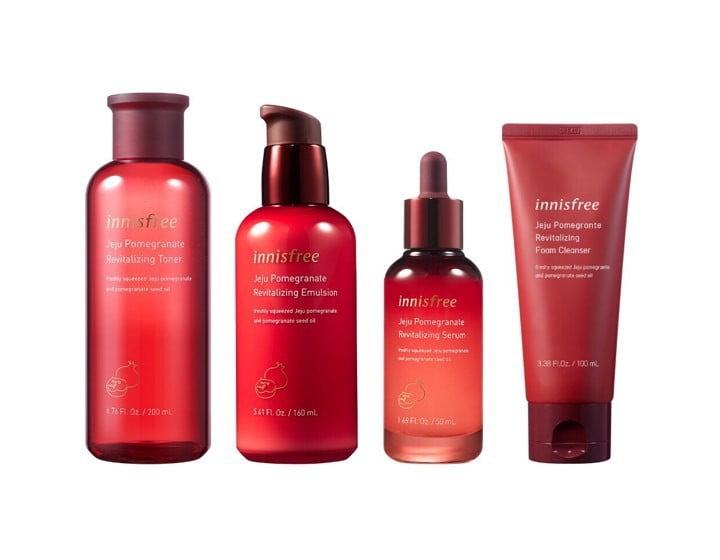 Set 4 Sản Phẩm Lựu Đỏ Innisfree Jeju Pomegranate Revitalizing
