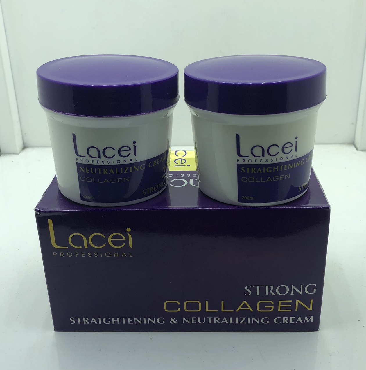 Thuốc Duỗi tóc không kẹp nhiệt dành cho tại nhà thương hiệu LACEI Collagen 200mlx2