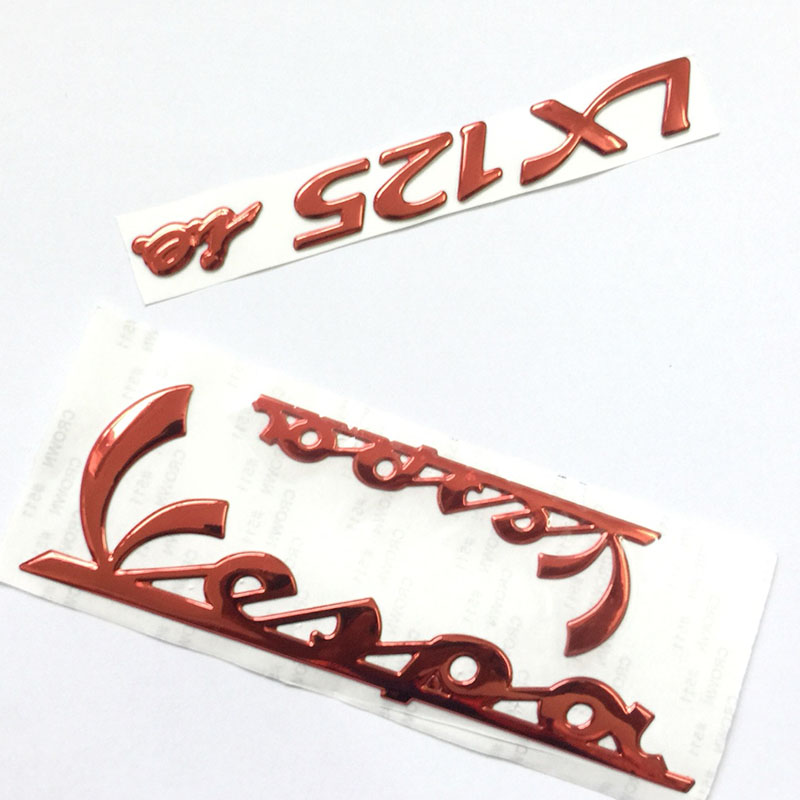 Tem Chữ nổi  VESPA LX 125 ie trang trí xe máy đẹp như lúc mới mua  (màu ĐỎ) B219 -vespa LX 125 ie