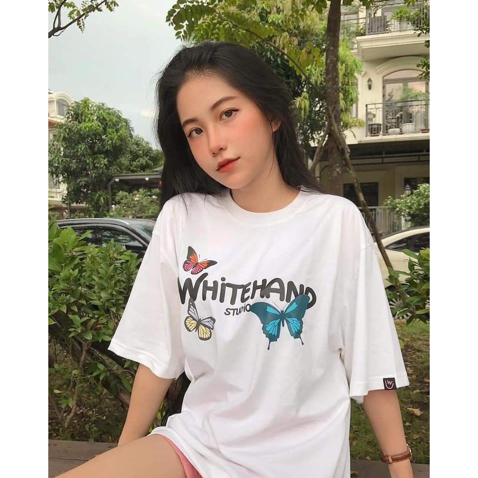 Áo phông thun rộng freesize whiteand - chất liệu vải mịn, thun mát lạnh