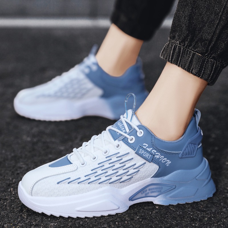 Giày nam sneaker vảy cá gót màu kiểu dáng thời trang