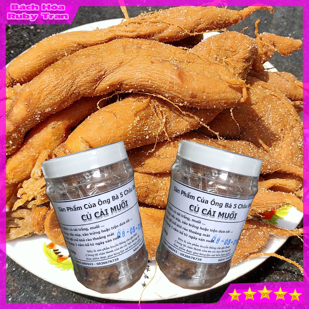 Combo 2 Hủ Củ Cải Muối Sóc Trăng Thơm Ngon Dùng Nấu Canh Súp Loại Hủ 500gr