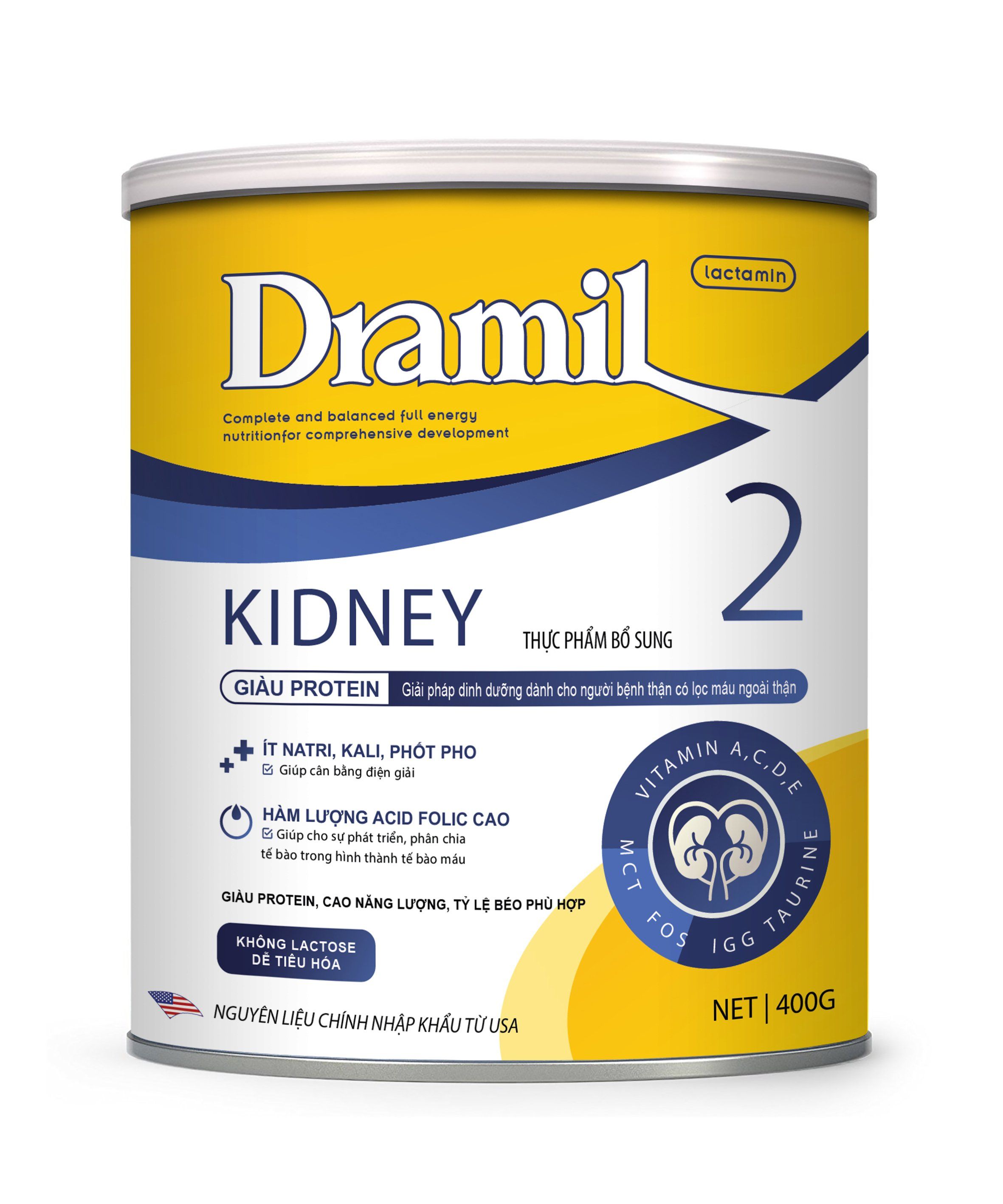 Sữa bột dành cho người bệnh thận - Dramil Kidney 2 400G