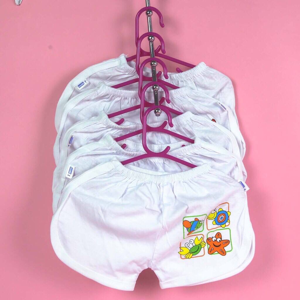 Set 10 Quần đùi bosini màu trắng cho bé từ 6-15kg