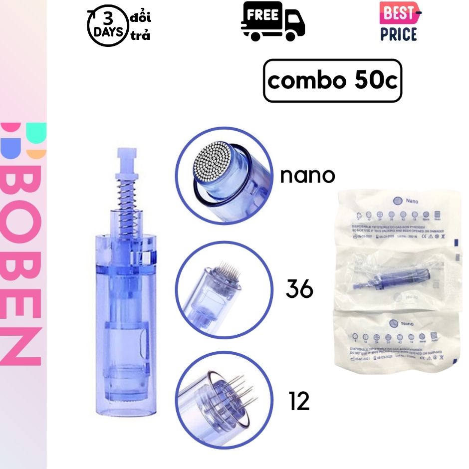 Kim nano cấy tảo đầu cấy nano xanh đầu kim máy dr pen loại tốt siêu bền