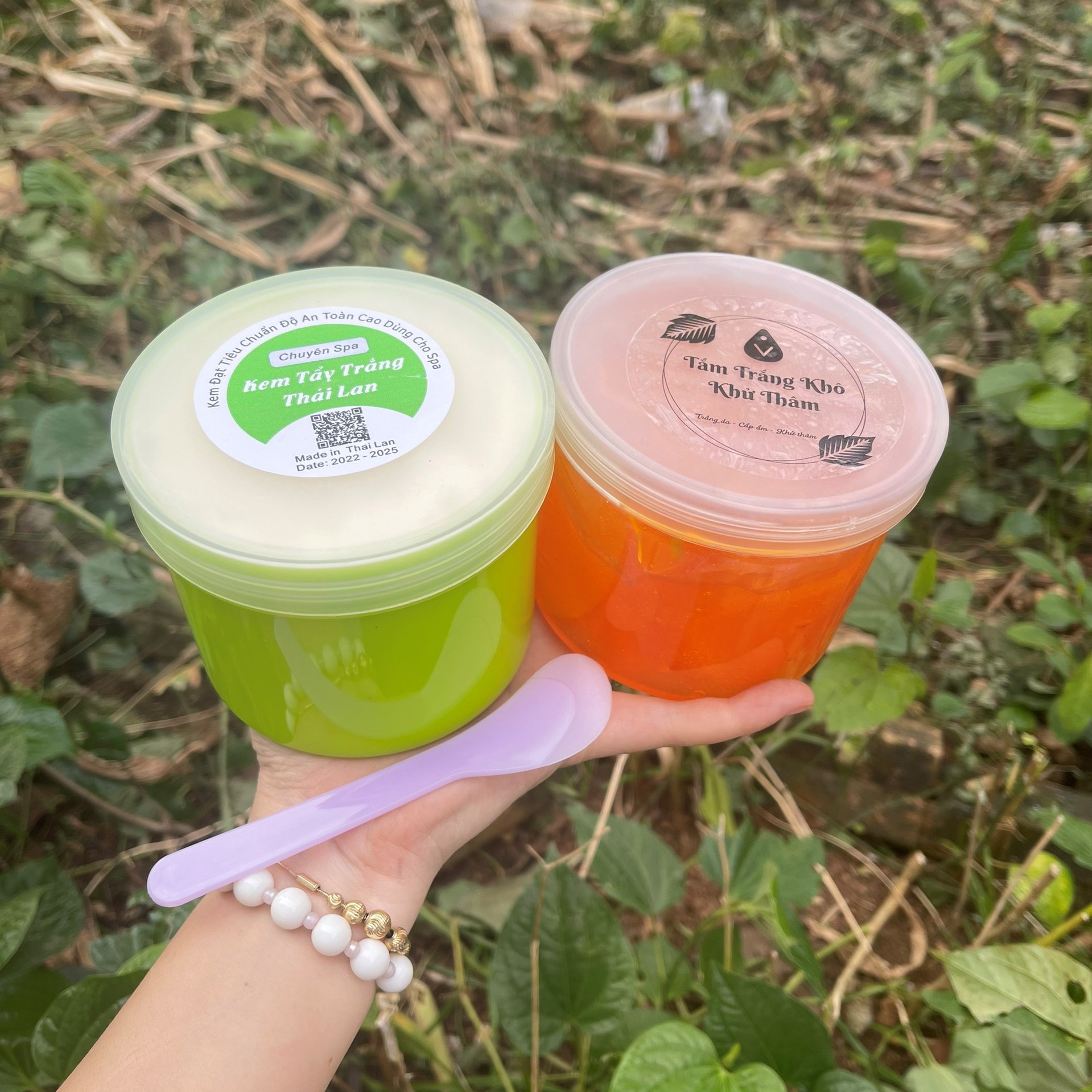 Tắm trắng khô khử thâm - kem tẩy trắng da thái lan chuyên spa 500gr - tắm trắng và kem body trắng da cấp ẩm khử thâm an toàn hiệu quả