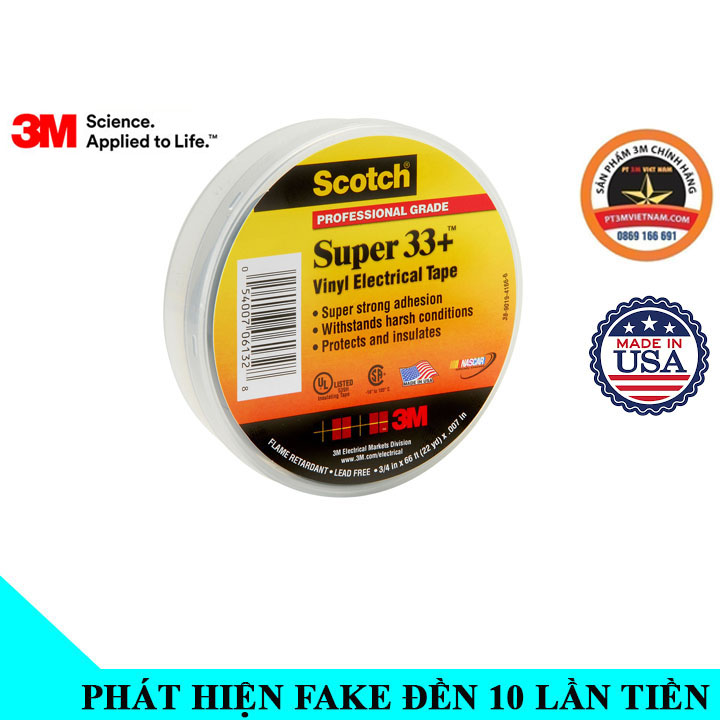 Băng keo điện 3m Scotch super 33+
