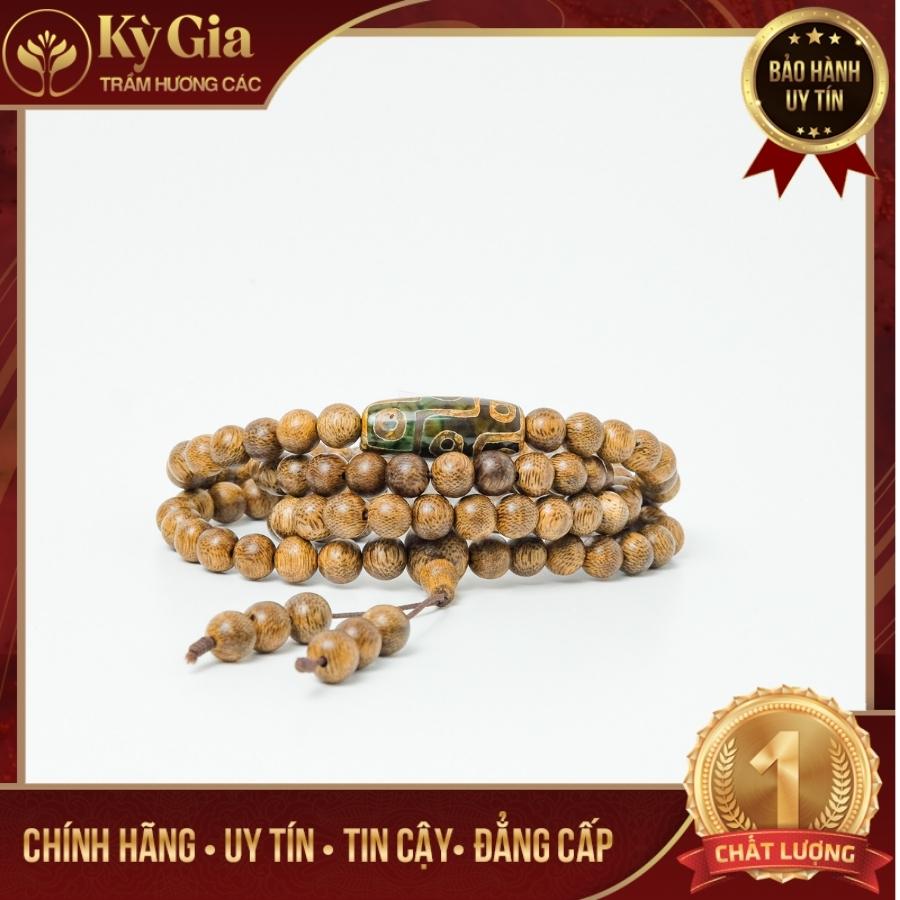 Vòng Trầm Hương Tốc Việt Phối Đá Dzi 8 Li 108 Hạt Kỳ Gia Trầm Hương Các- Bình An- May Mắn- Thịnh Vượng