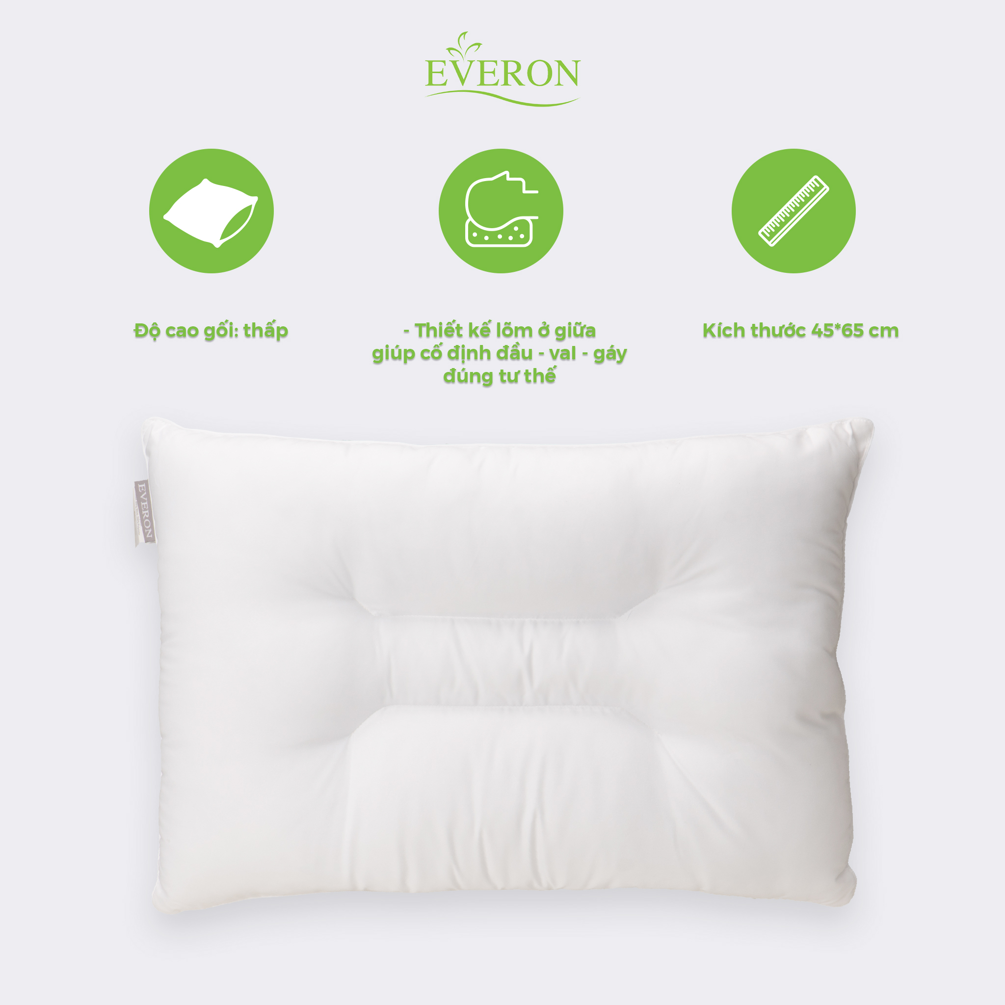 Ruột gối nằm thư giãn cổ cao cấp Microrelax