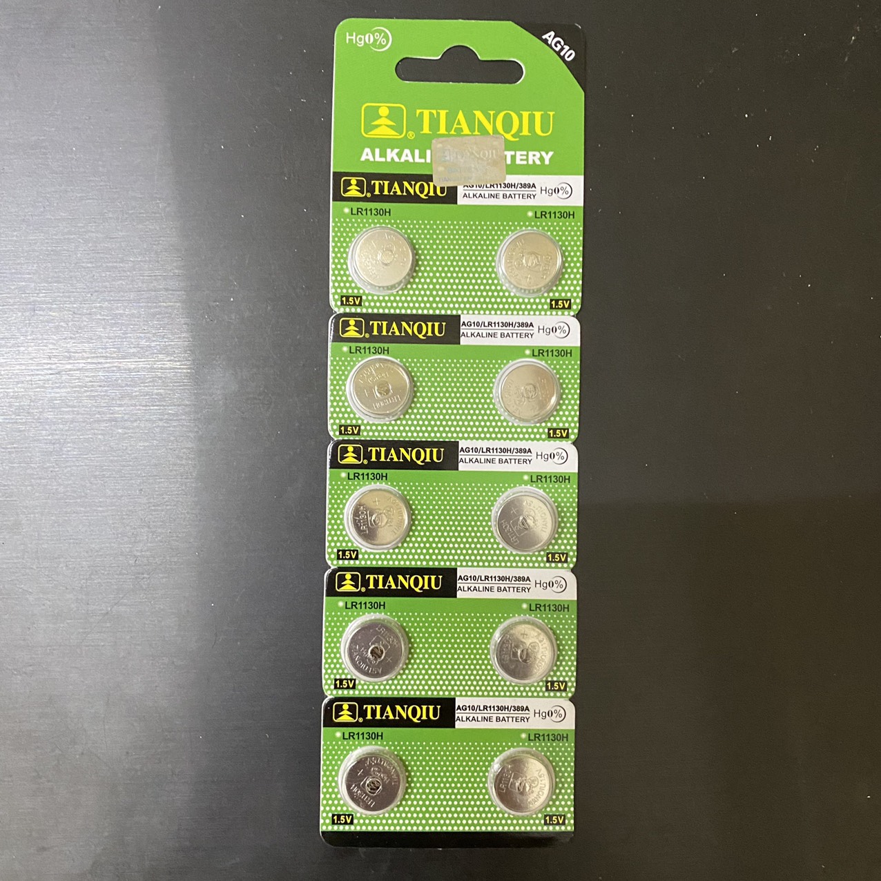 [HCM]1 Vỉ 10 Viên Pin Cúc Áo AG10/LR1130 Dùng Cho Đồng Hồ Đèn Đom Đóm Nến Và Đồ Điện Tử