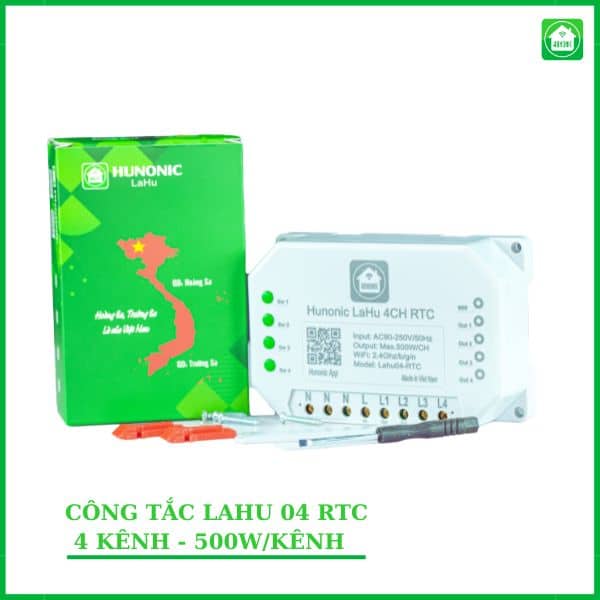 Công tắc thông minh lahu 04 rtc tích hợp ic thời gian thực