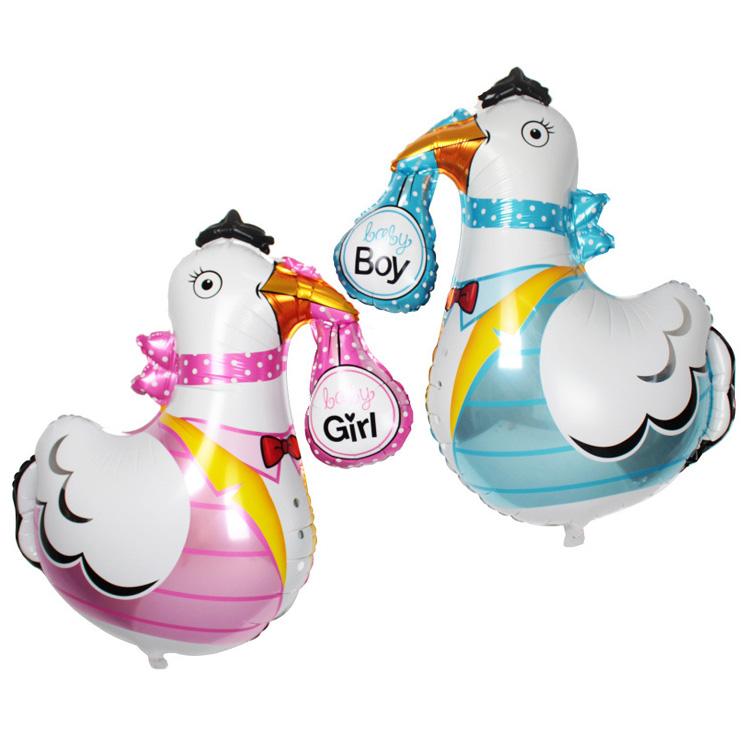 Bong Bóng trang trí sinh nhật cho bé hình con gà xanh, hồng