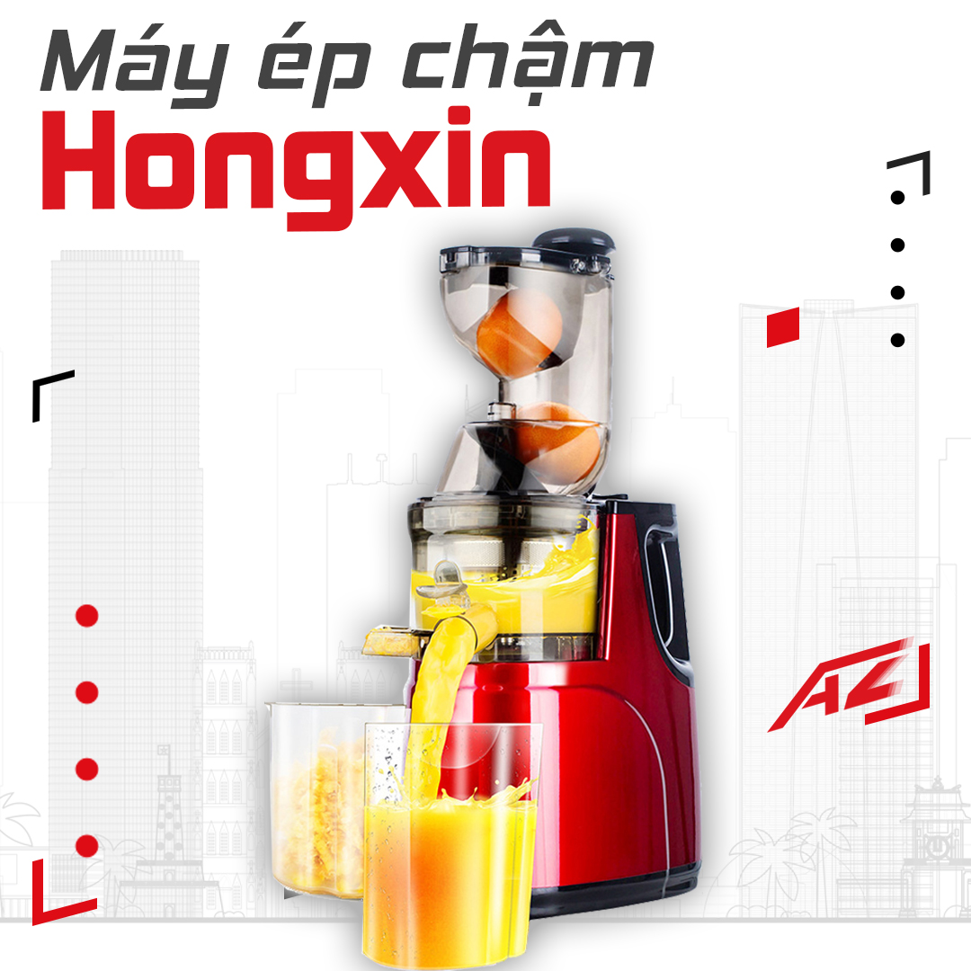 [TẶNG NẠO RAU CỦ] Máy ép chậm HongXin RH312 - Máy ép hoa quả rau củ tốc độ chậm cỡ lỡn- Ép kiệt mọi loại hoa quả - Máy ép hoa quả Hongxin - Mẫu mới 2023