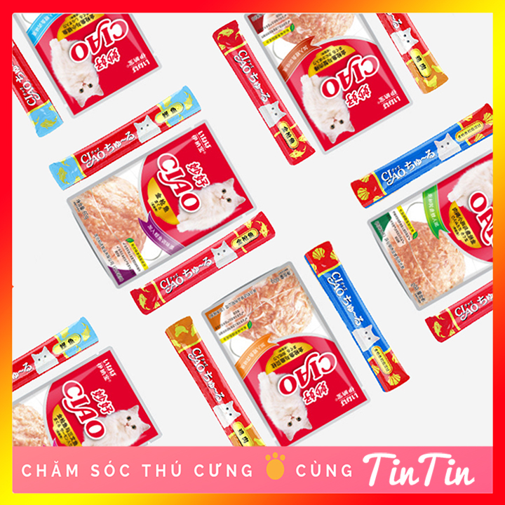 Combo đặc biệt - pate và súp thưởng ciao mix vị cho mèo