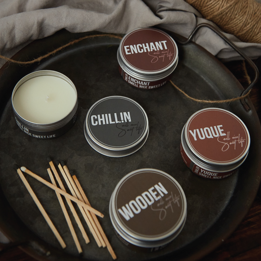 Nến thơm sáp Đậu nành hương Wooden hũ 80g Nến thơm Chia.kandles HANDMADE