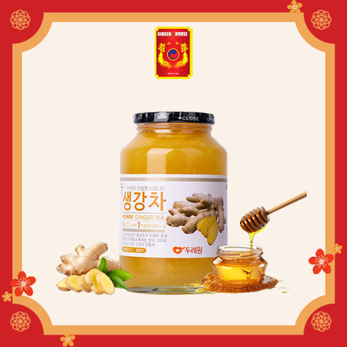 Trà mật ong gừng Dooraone Hàn Quốc lọ thủy tinh 1000g - Ginseng House