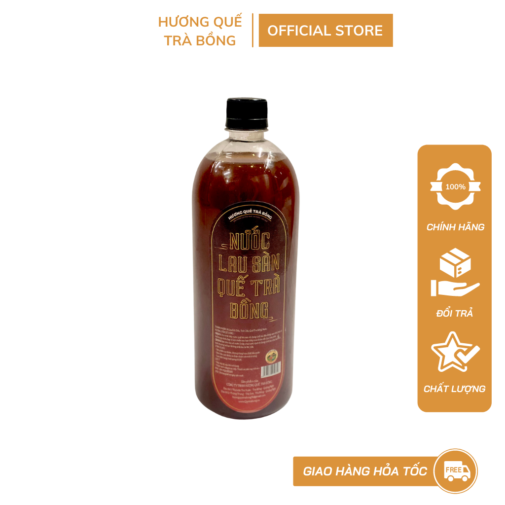 Nước Lau Sàn Quế Trà Bồng Dạng Lỏng 1 lít