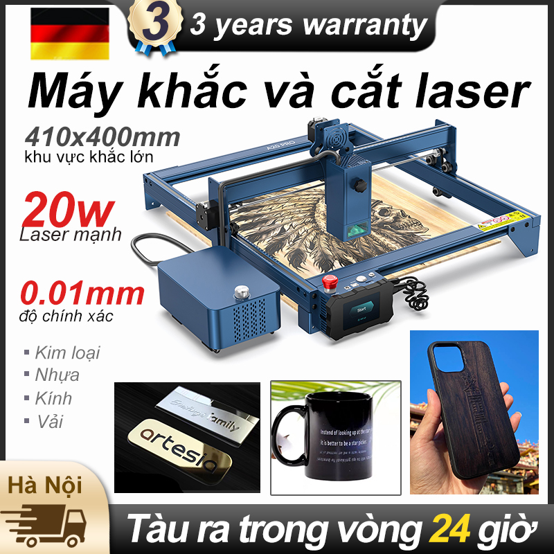 ATOMSTACK A20 Pro laser engraving machine 20W,máy khắc laser mini,Máy khắc và cắt,Chùm tia laser có độ chính xác cao 0,01mm,khu vực khắc410x400mm