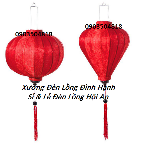 Lồng Đèn Hội An Size 30cm, 45cm, 60cm Vãi Lụa Tơ Tằm Màu Đỏ Dáng Tròn, Củ Tỏi. Siêu Đẹp Dùng Trang Trí Nhà Cửa, Quán Cafe, Nhà Hàng Khách Sạn, Đền Chùa....