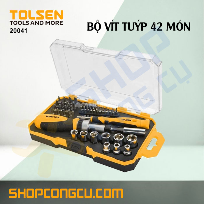 Bộ tua vít tuýp 42 món tolsen 20041