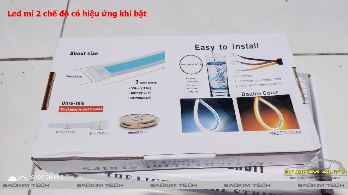 (Siêu sốc) Led mí 2 chế độ (daylight/ xinhan) có hiệu ứng khi bật cực đẹp, hàng xịn chống nước.