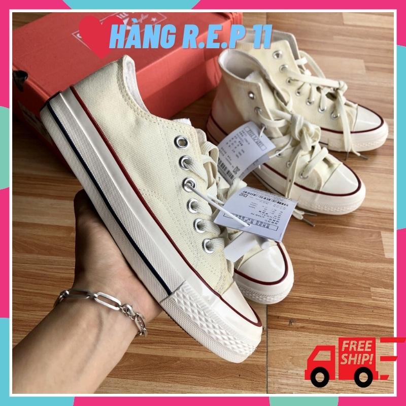 Giày cv 1970s cao cấp nam nữ - giầy sneaker thể thao 1970 cổ thấp hai màu đen trắng full box bill tang