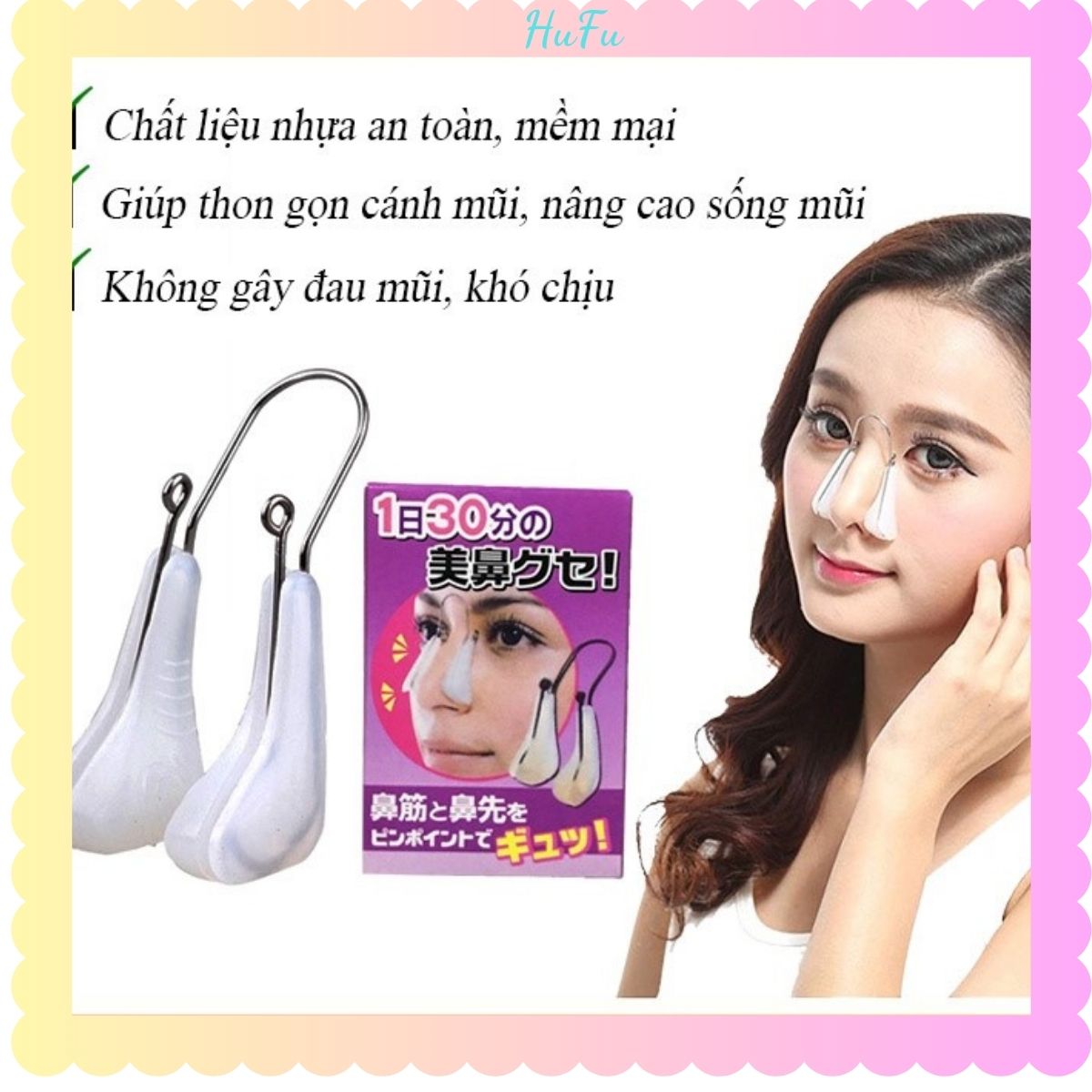 Kẹp nâng mũi nhật bản chất liệu silicon giúp nâng sống mũi định hình mũi tự nhiên, kẹp nâng giúp định hình mũi