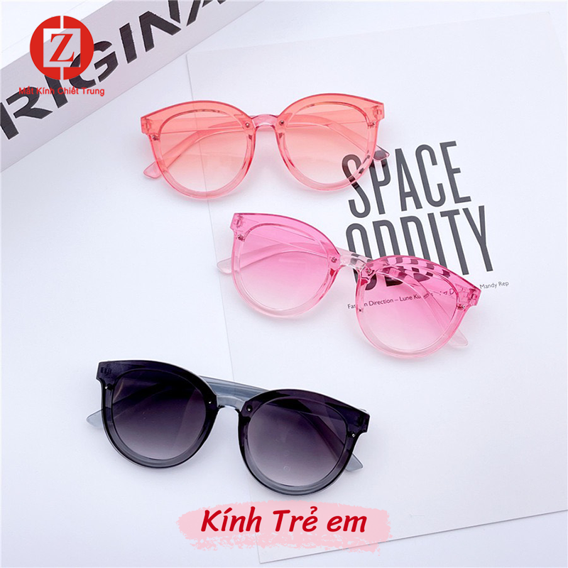 Kính râm thời trang cho bé trai bé gái gọng kính trong suốt nhiều màu lựa chọn mã T2928