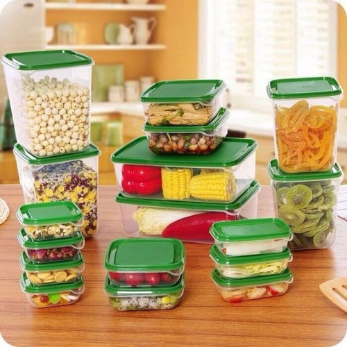 Hộp đựng thực phẩm - Bộ hộp nhựa 17 món đựng thức ăn an toàn tiện dụng giúp bảo quản thức ăn luôn đảm bảo