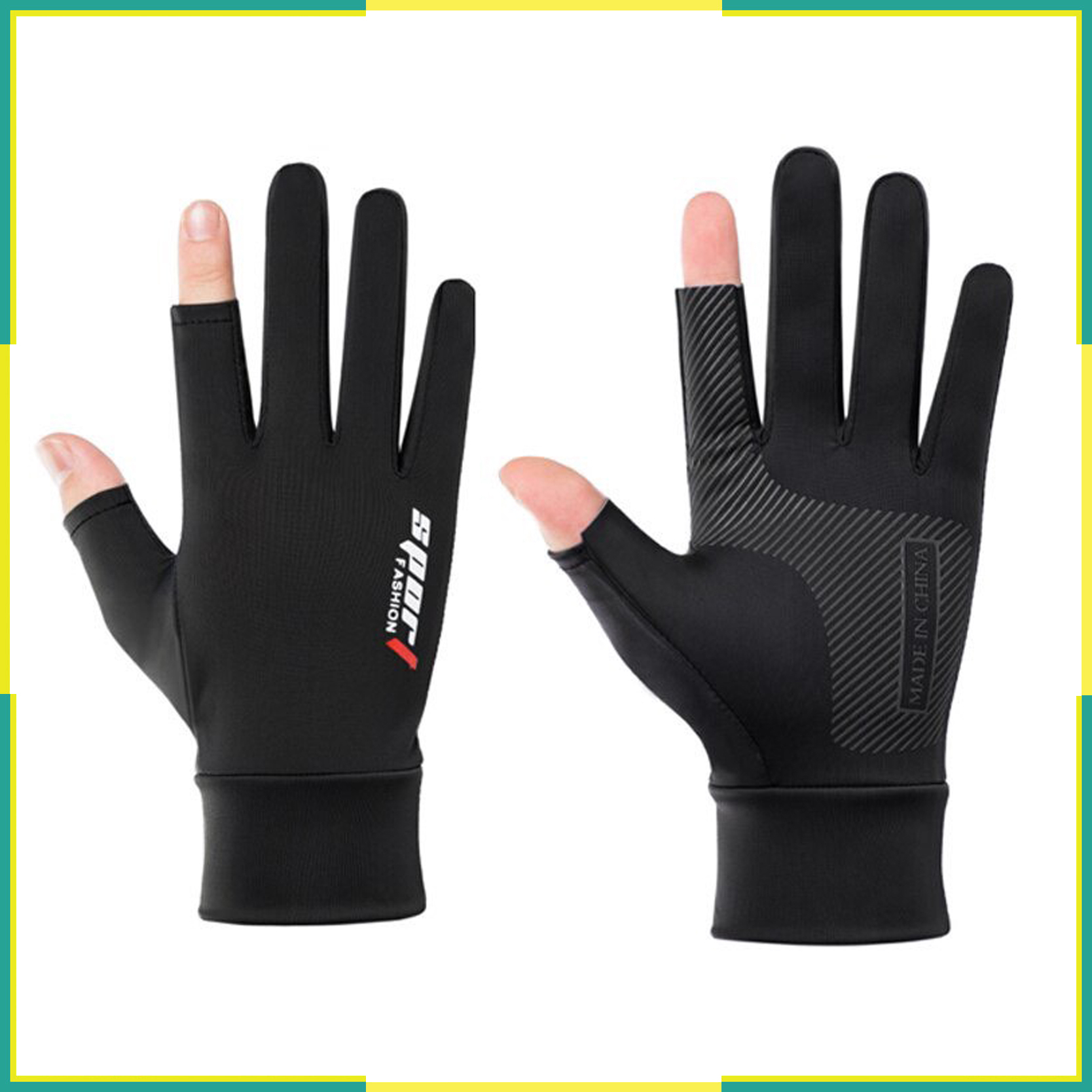 Bao tay xe máy, xe đạp chống nắng hở 2 ngón/ Full ngón Sport - Dễ dàng cầm nắm, bấm điện thoại - Mẫu 02