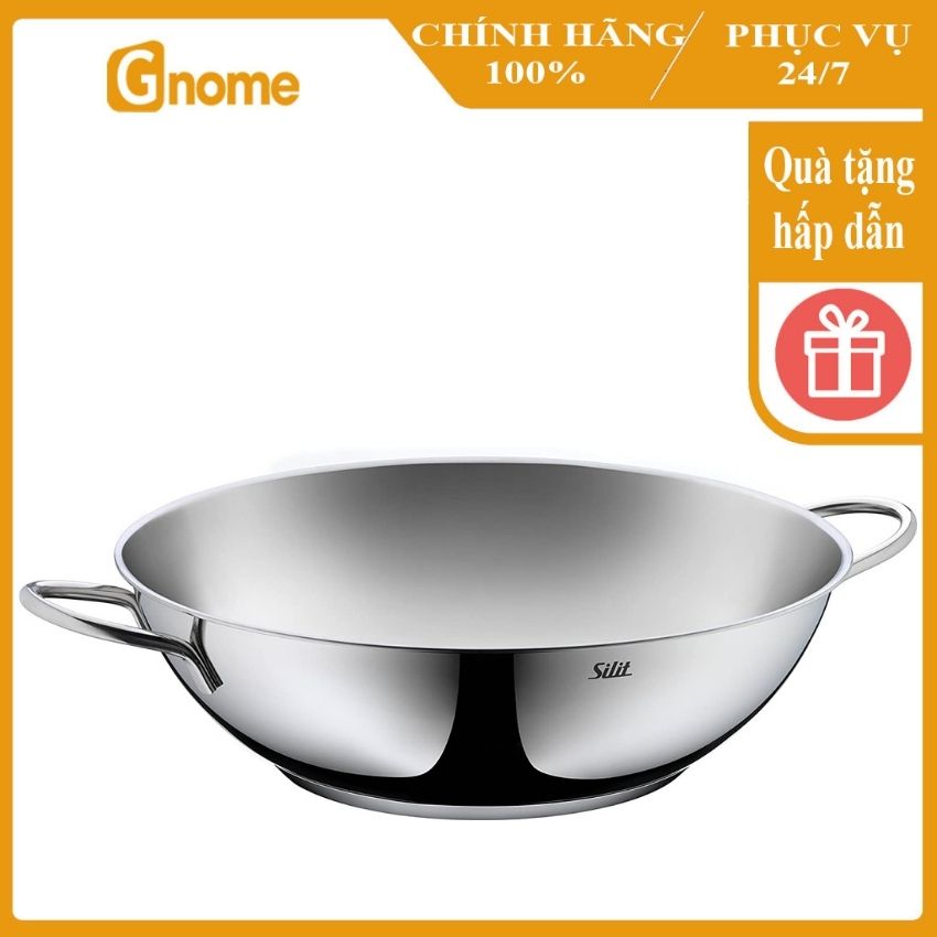 [HÀNG ĐỨC] Chảo Silit Wok 32cm chất liệu thép không gỉ cao cấp độ chịu nhiệt cao không bị cong vênh biến dạng khi đun an toàn cho người sử dụng