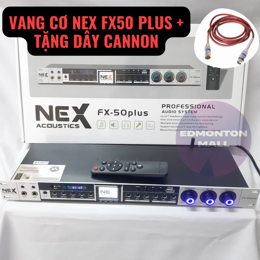 [TẶNG DÂY CANON] Vang Cơ Karaoke Chống Hú Nex FX50 Plus Tặng Kèm Dây Canon, Xử Lý Âm Thanh Hoàn Hảo,