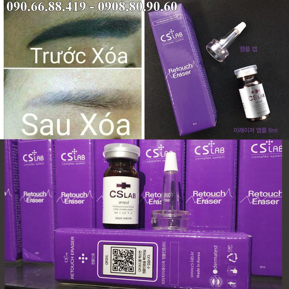 [HCM]Xóa xăm CS LAB Hàn Quốc chân mày phun xăm
