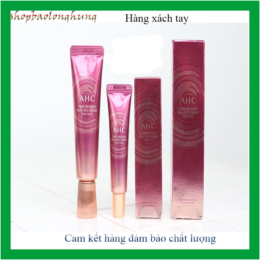 Kem dưỡng mắt AHC Time Rewind Real Eye Cream For Face. Hết cuồng thâm, da sáng rạng rỡ - longhung