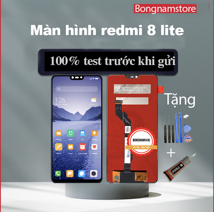 Màn hình xiao mi redmi mi 8 lite / mi8 lite / mi 8lite tặng kèm bộ sửa 8 trong 1 và keo dán màn