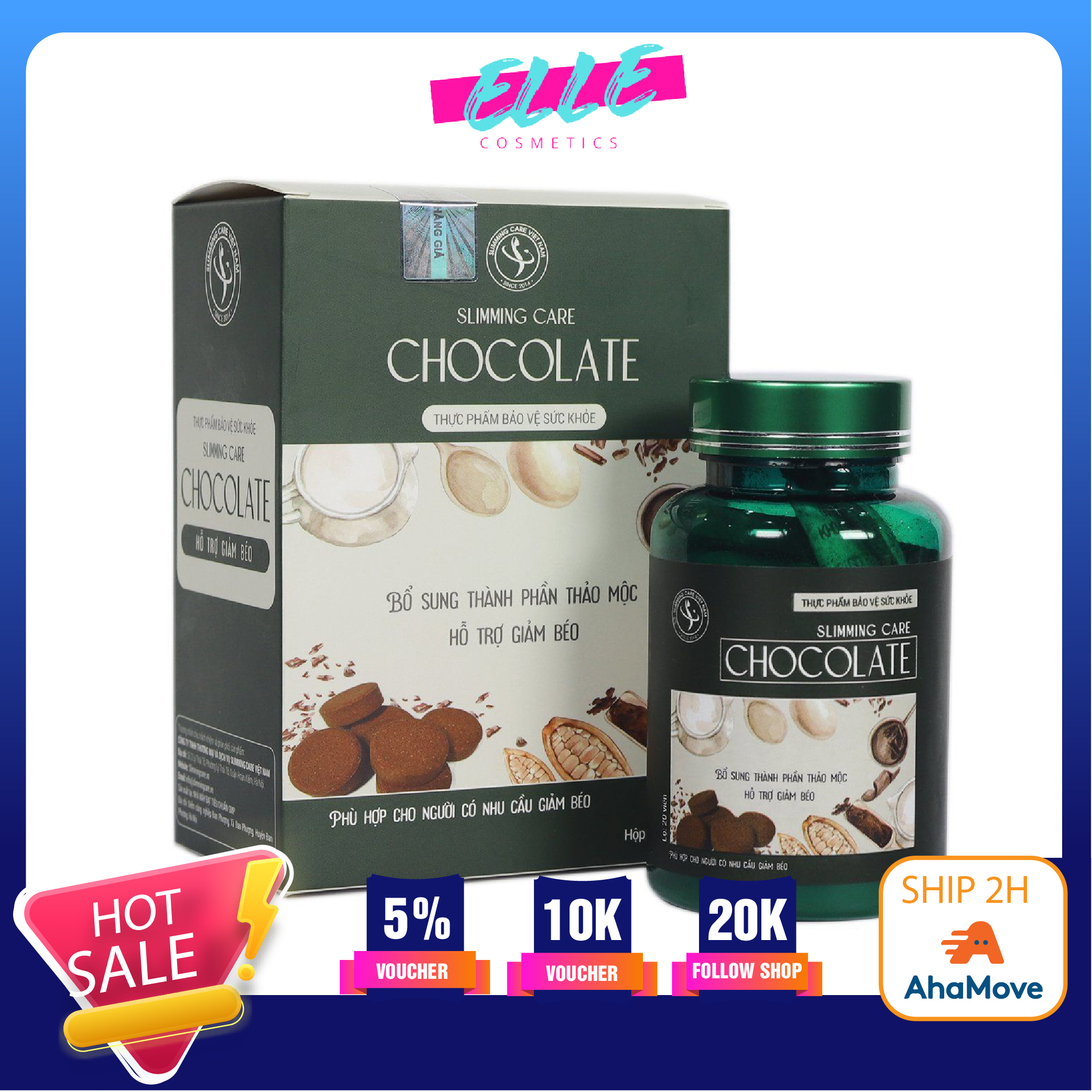 Kẹo Socola giảm cân Slimming Care chính hãng 20 viên