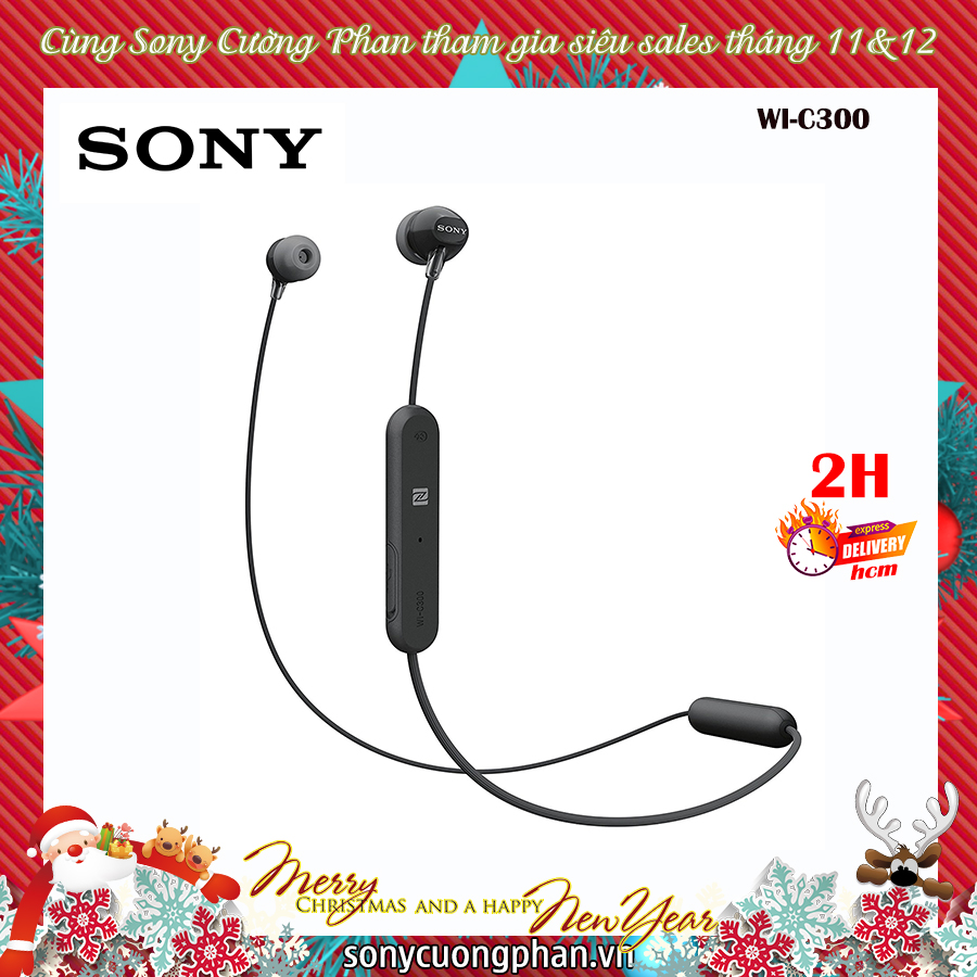 Tai Nghe Bluetooth Sony In-Ear WI-C300 - Hãng Phân Phối Chính Thức