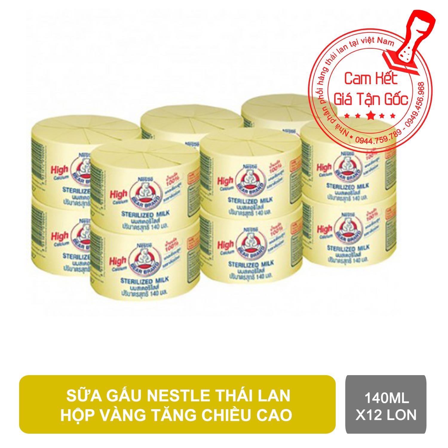 Sữa gấu Nestle thái lan giúp tăng chiều cao cho bé 140ml x 12 lon