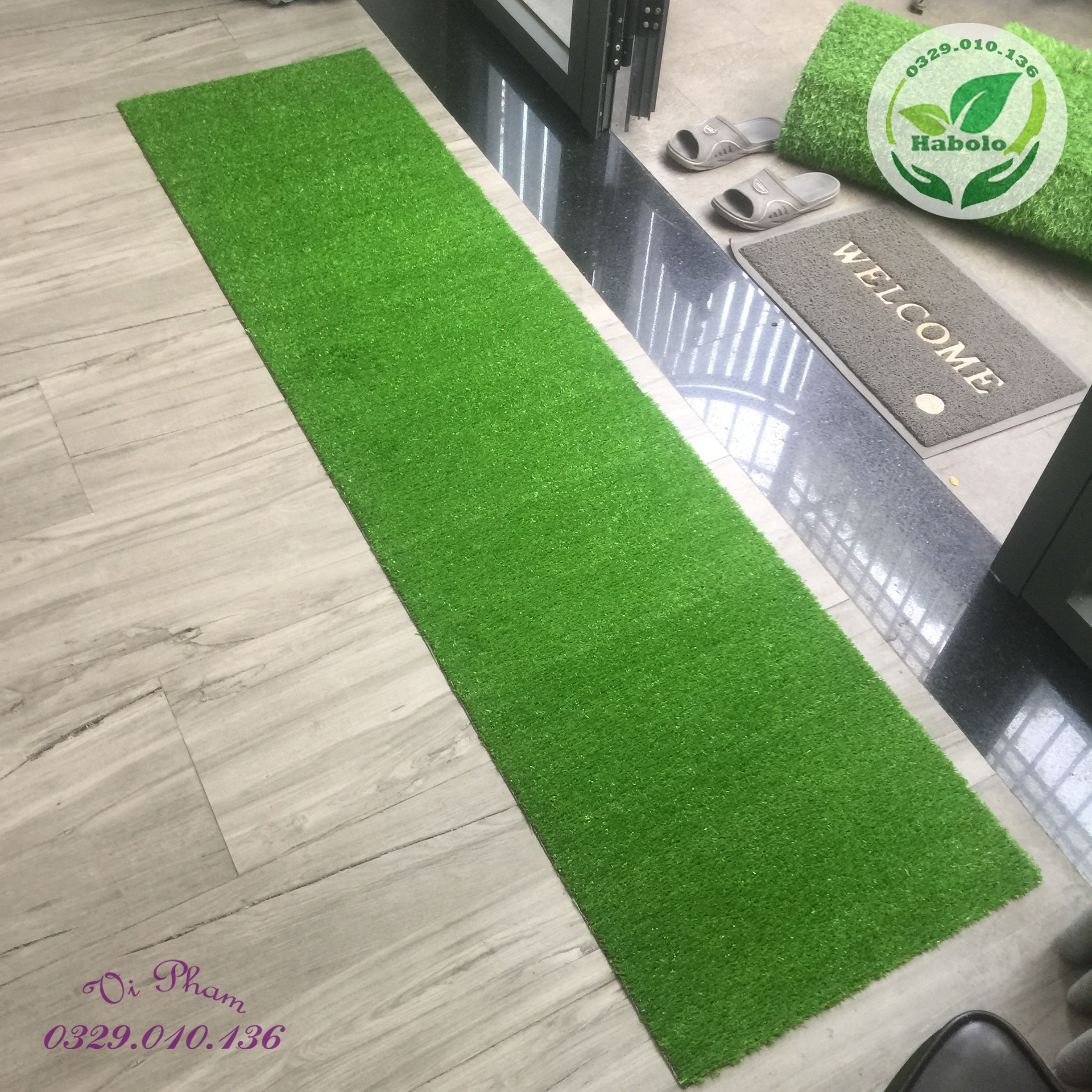 Thảm cỏ nhân tạo sợi 1cm kích thước 50cm x 200cm