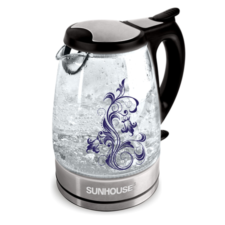 Ấm siêu tốc thủy tinh SUNHOUSE SHD1217 1.7L (Đen) - Ấm Siêu Tốc Thủy Tinh Cao Cấp