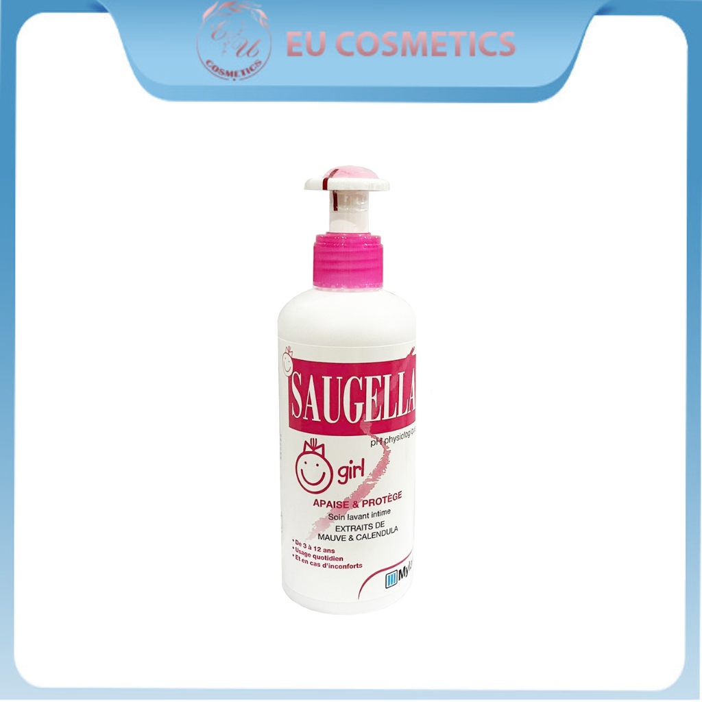 Dung dịch vệ sinh cho bé gái từ 3 - 12 tuổi Saugella 200 ml Pháp an toàn lành tính chăm sóc vùng kín bé - eu.cosmetics