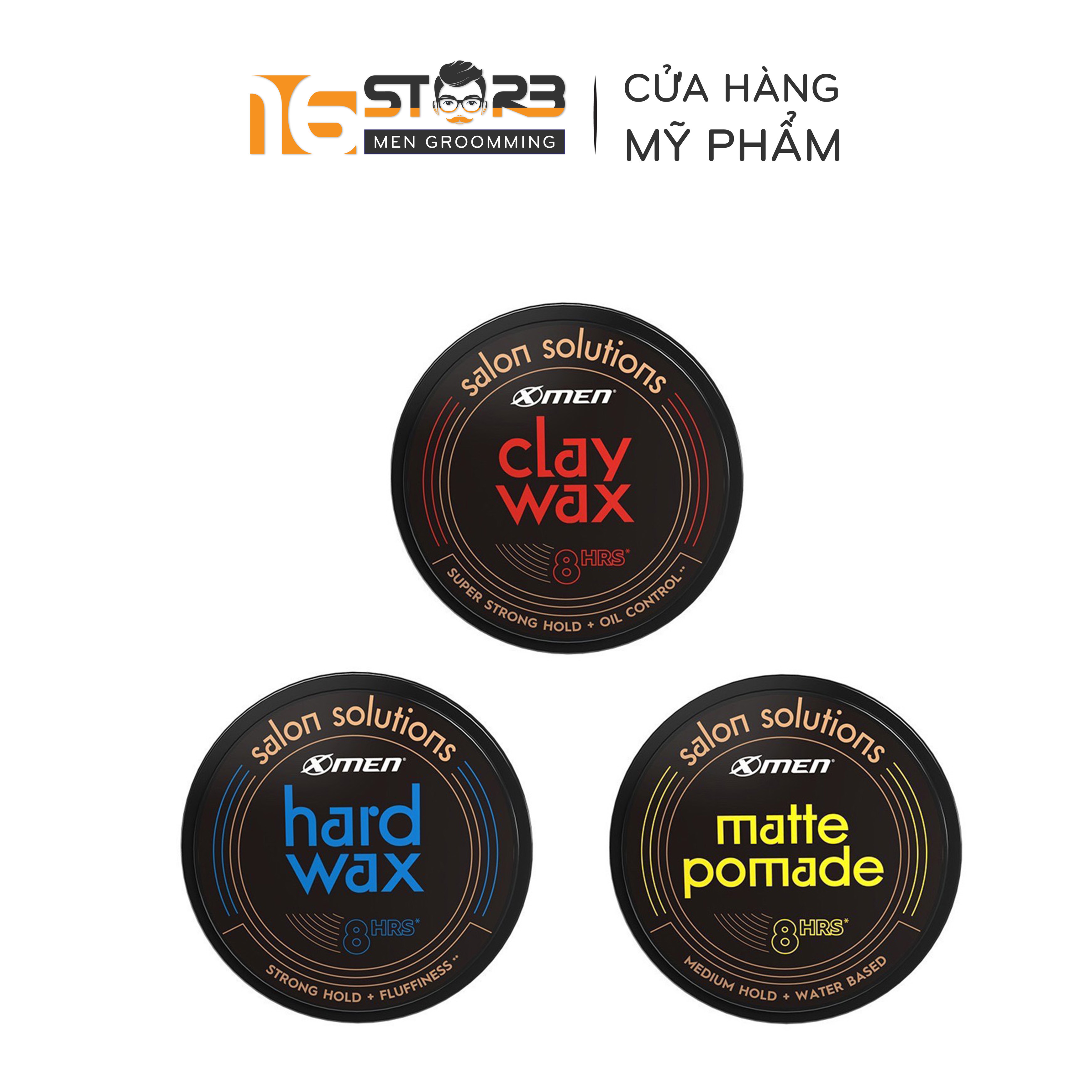 Sáp Vuốt Tóc Nam Xmen Salon Solutions Clay WaxHard WaxMatte Pomade 70g   75000đ  BIG THƯƠNG HIỆU