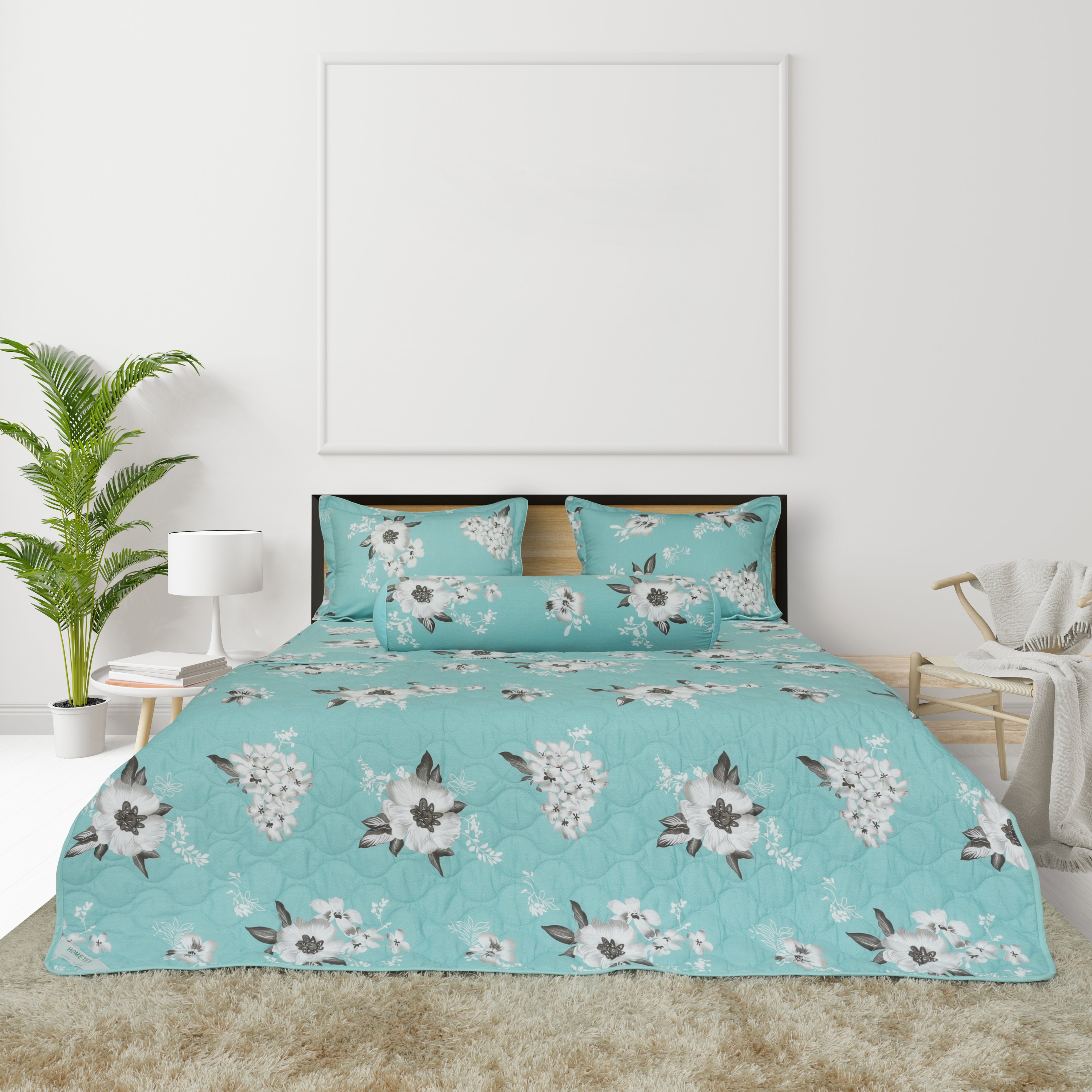 Chăn chần gòn Hometex  cotton hoa thông thoáng, mát mẻ