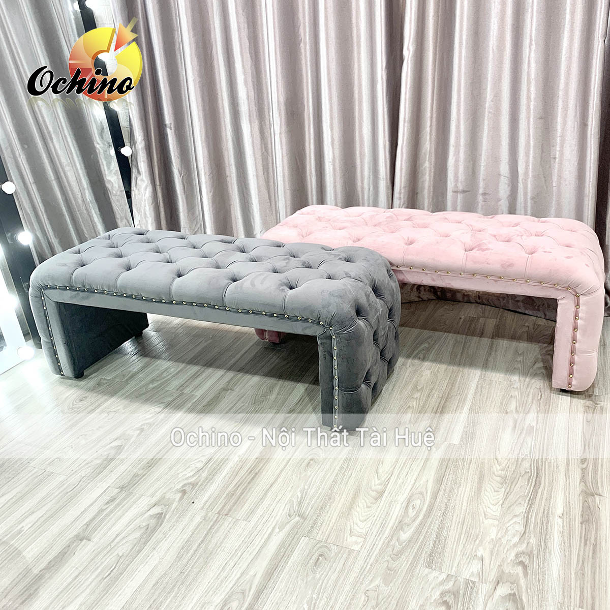 ( FREE SHIP ) Ghế Dài Cho Shop Mẫu Nhún Cổ Điển Sang Trong dài 1m2 (Hình Thật Shop Chụp)