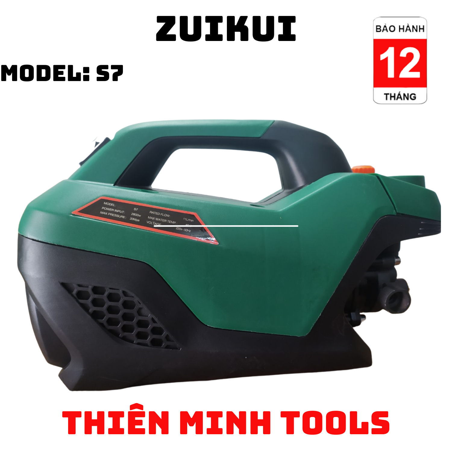 Máy xịt rửa xe chỉnh áp zukui s7 - 2800w
